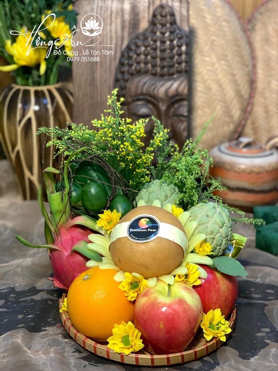 Mâm hoa quả size 25cm