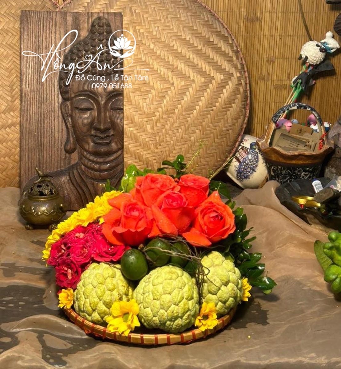 Mâm hoa quả size 25cm