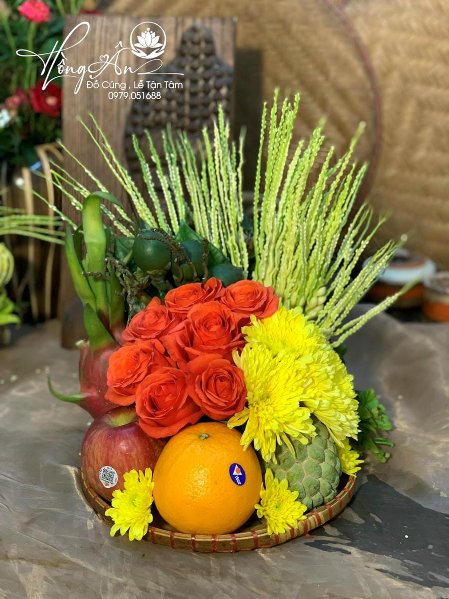 Mâm hoa quả size 25cm