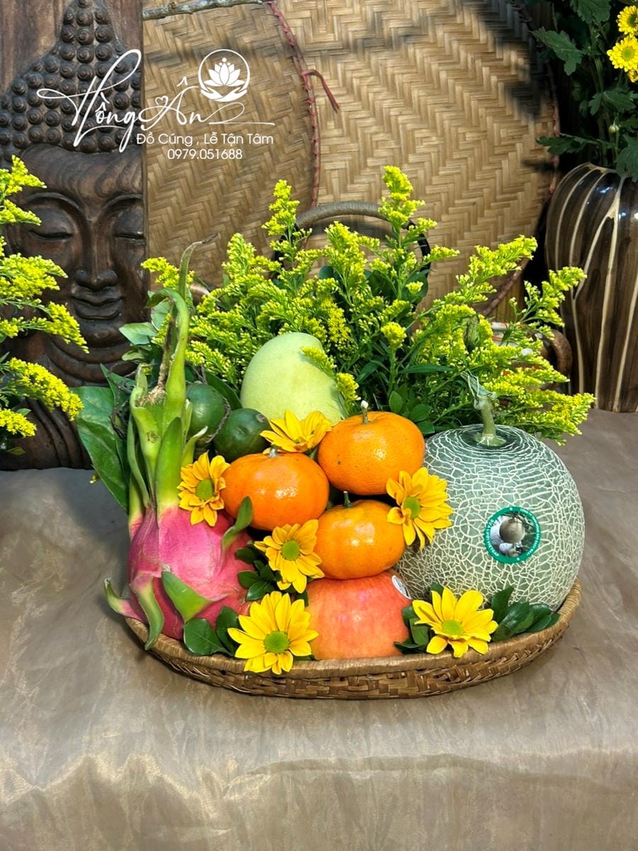 Mâm hoa quả size 25cm