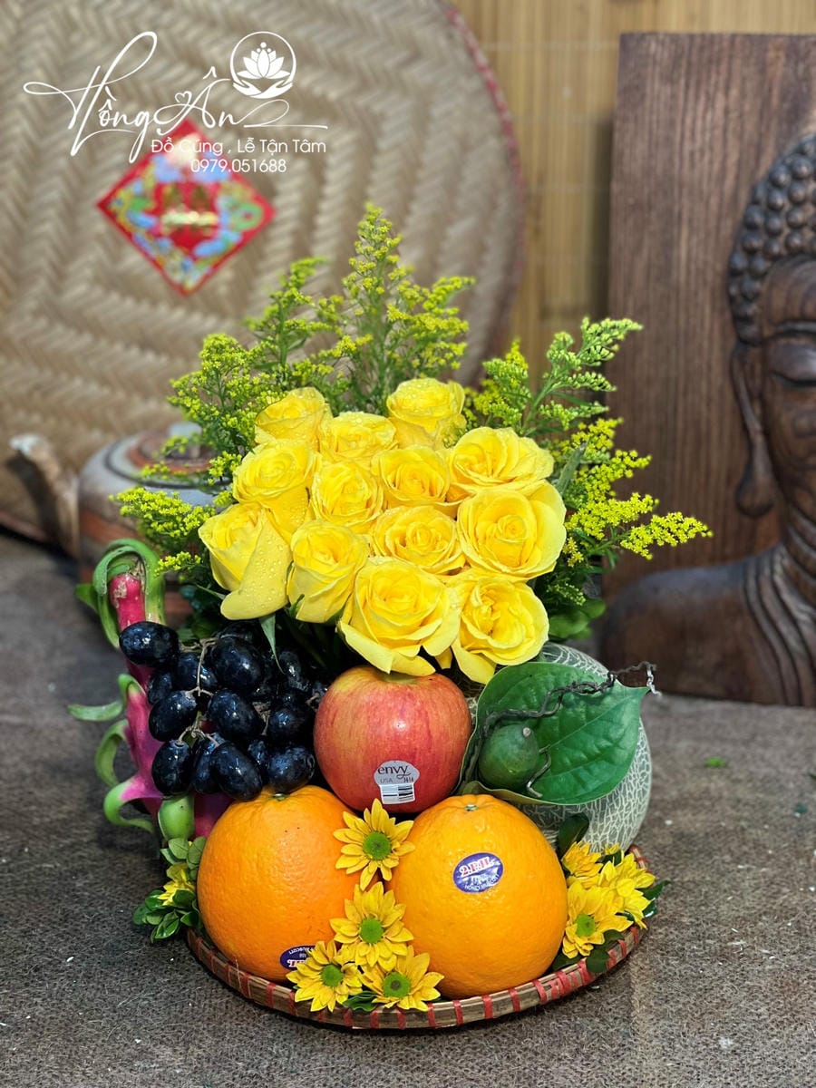 Mâm hoa quả size 25cm