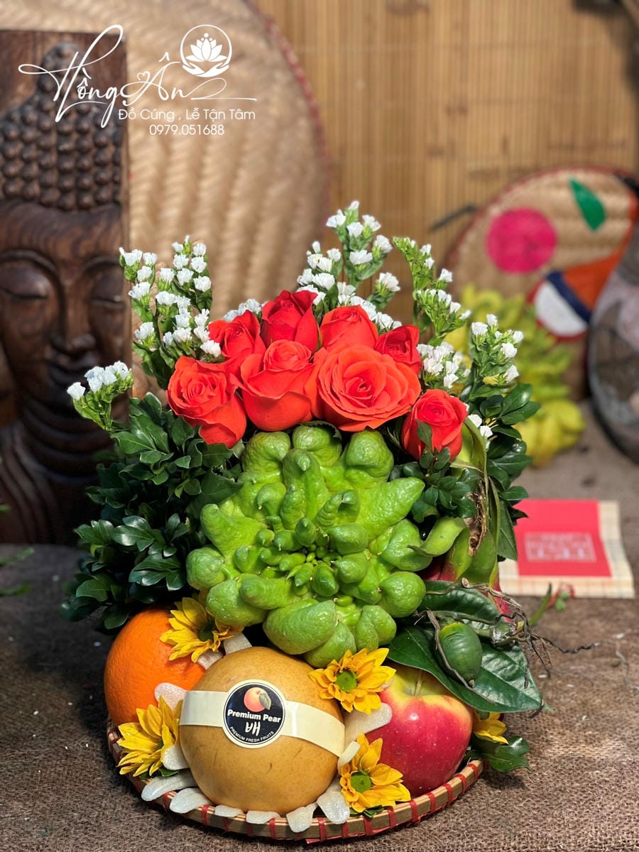 Mâm hoa quả size 25cm