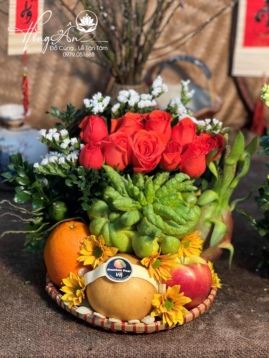 Mâm hoa quả size 25cm