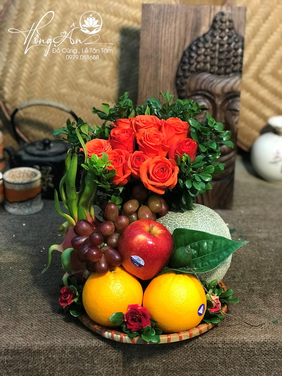 Mâm hoa quả size 25cm