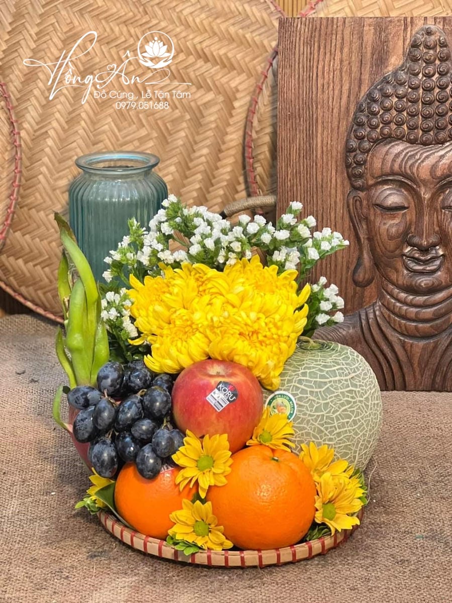 Mâm hoa quả size 25cm